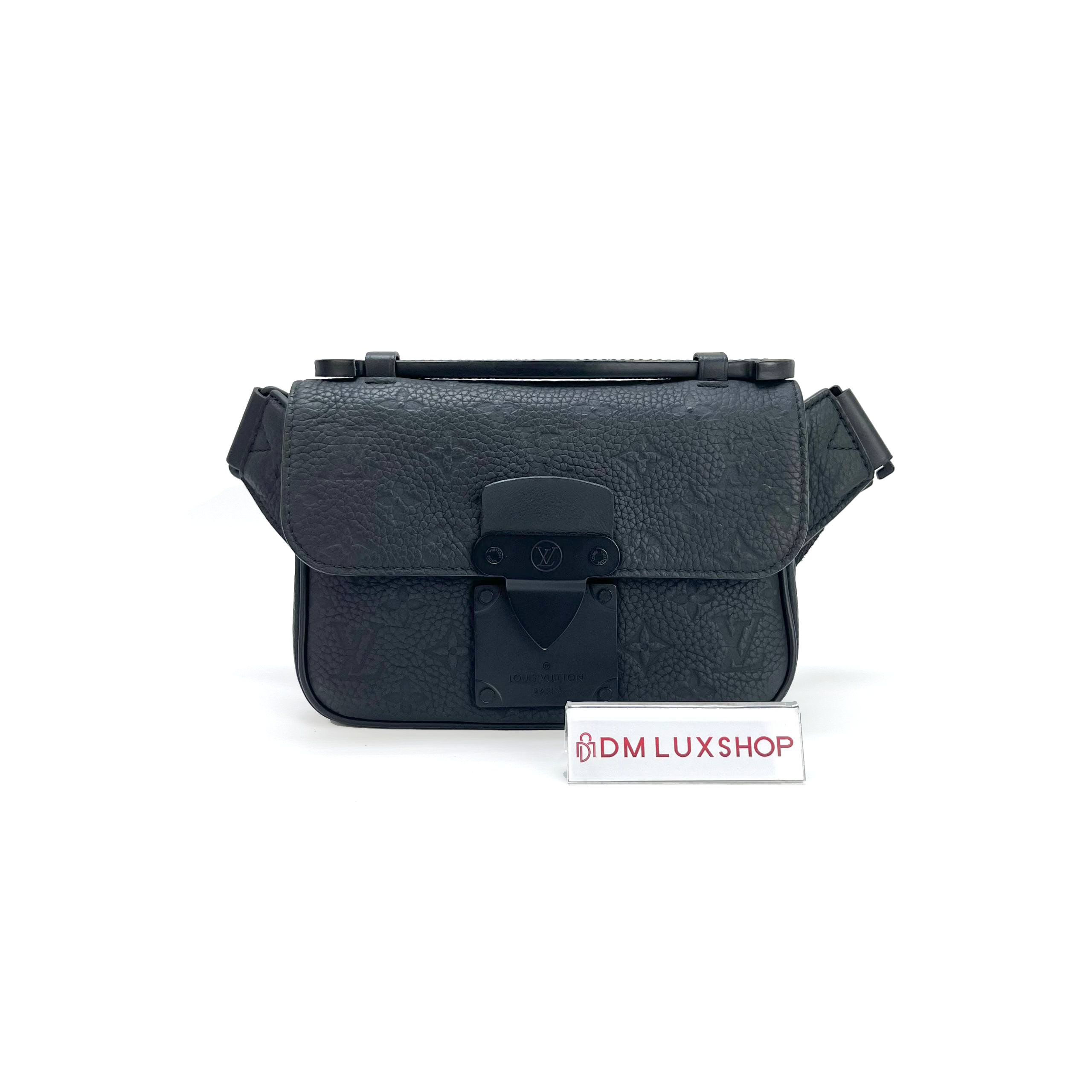 LV Black Taurillon S Lock Sling Bag