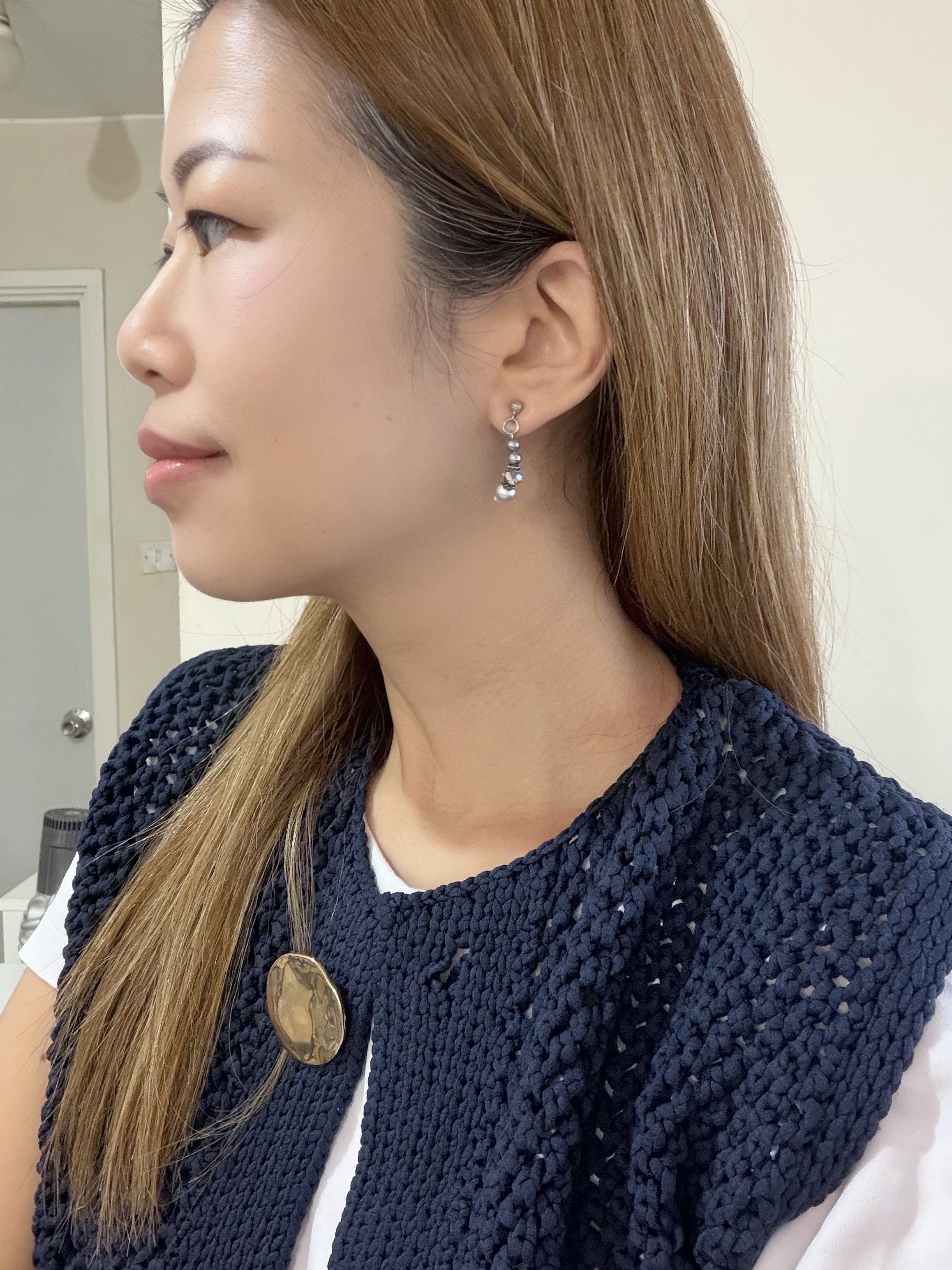 Curled Pearl 日本棉花珍珠耳環 MINI款