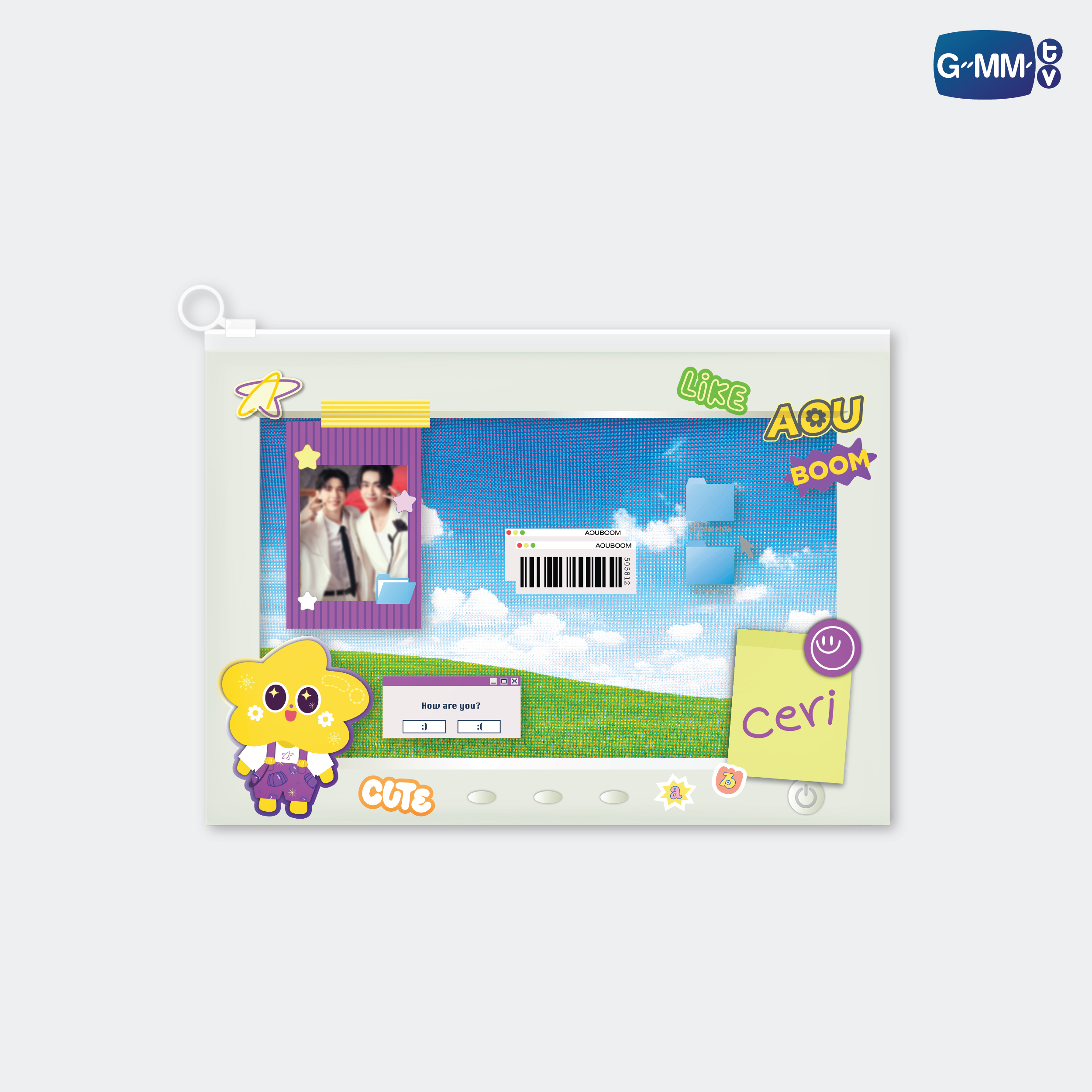 CERI CHARACTER POCKET ZIP FOLDER