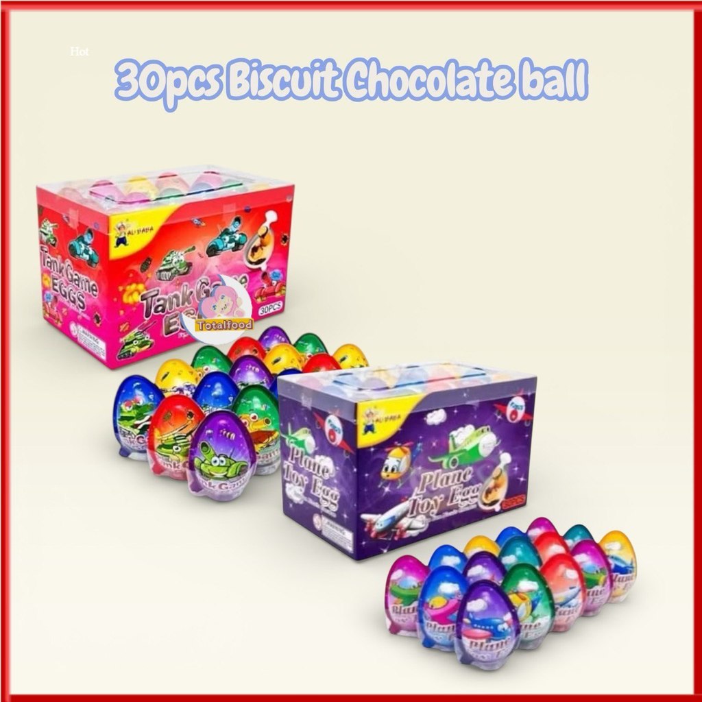 30pcs Ali Tank Game Egg / Plane Toy Egg (biscuit and chocolate) / HALAL