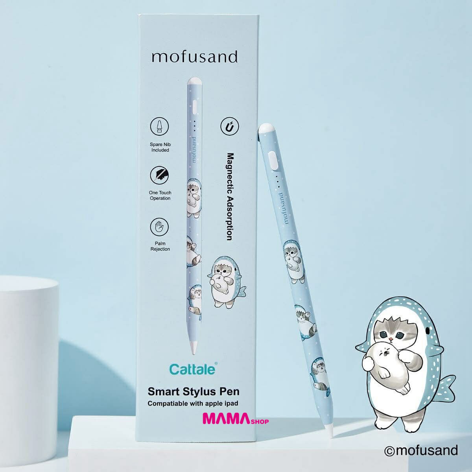 Mofusand磁吸主動性觸控筆 （iPad專用）