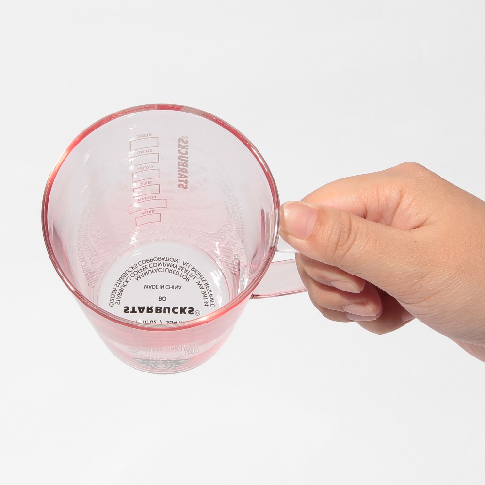 《日本🇯🇵 STARBUCKS 2026 Feel the Breeze 限定系列》耐熱粉紅漸層玻璃杯 384ml