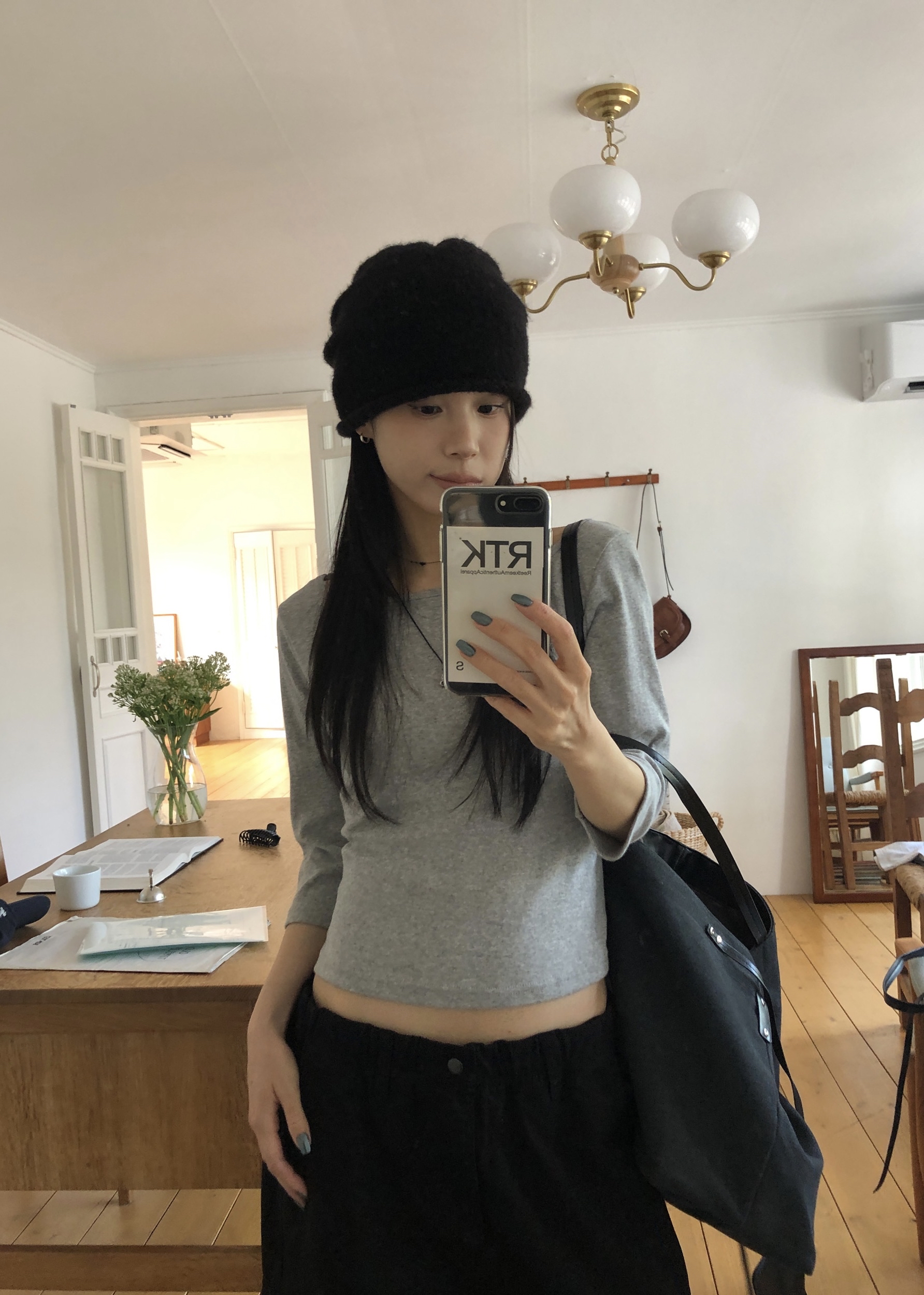 Boat Neck Mid Sleeve Top