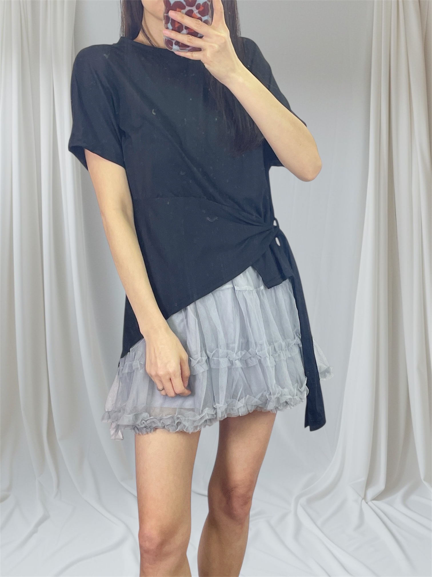 K5552 棉料衫腳穿帶短袖top