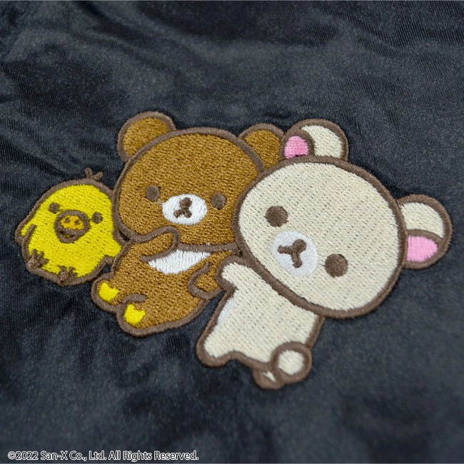 日版 鬆弛熊長袖刺繡橫須賀外套｜黑銀色／紅銀色 (全2色)