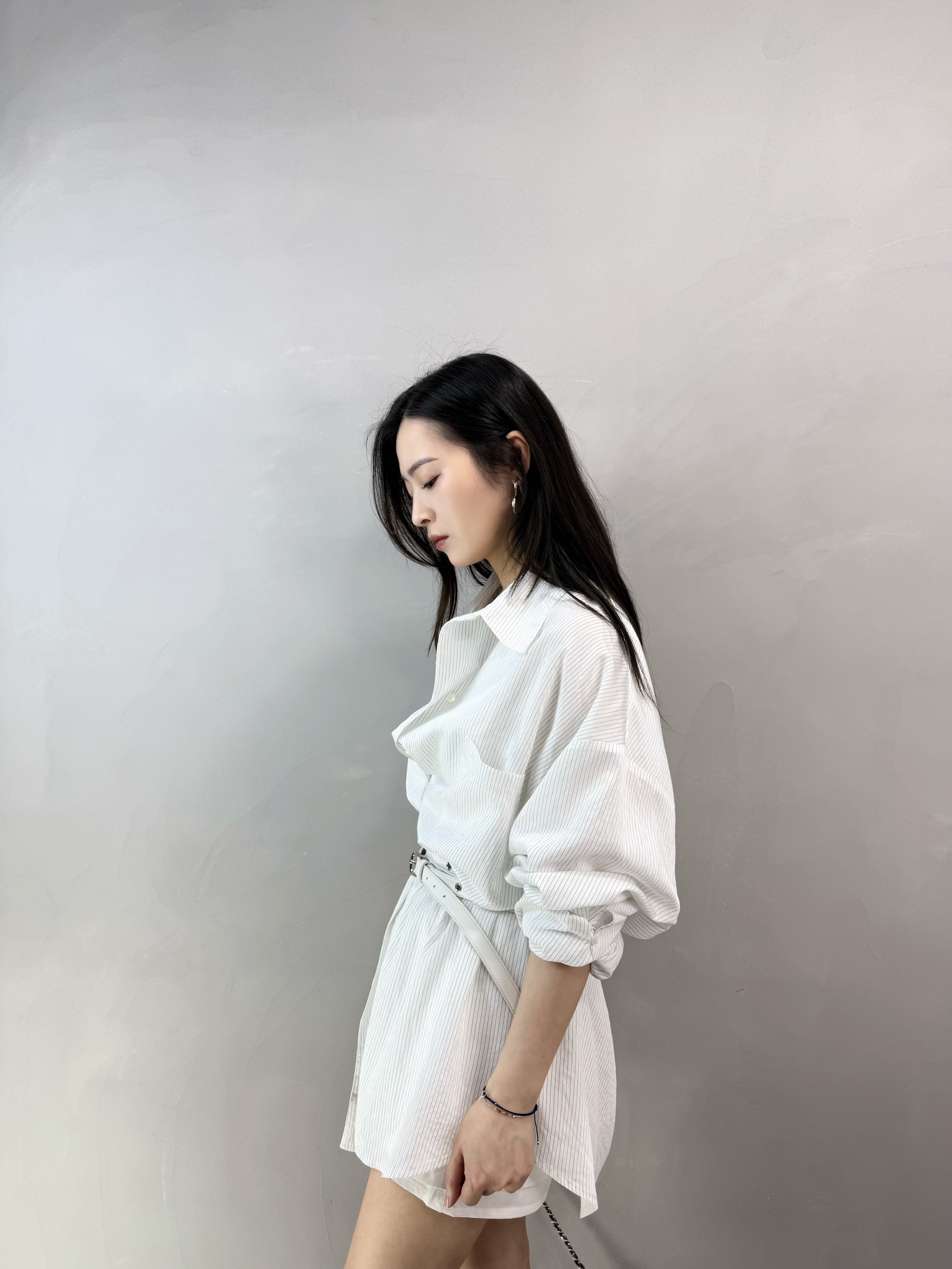 K89 不規則條子恤衫