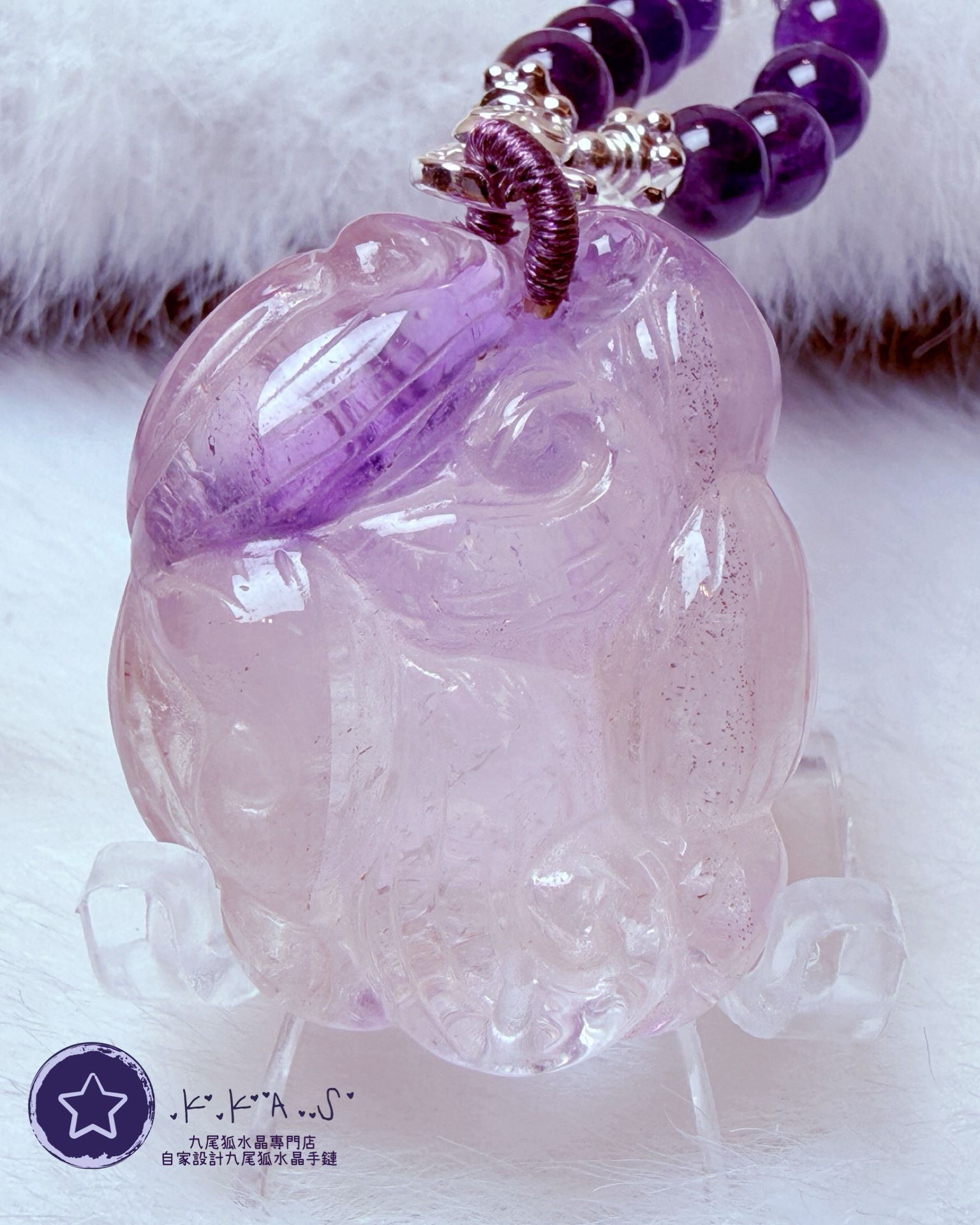 K00081 紫超七 九尾狐 - 吊墜頸鏈/套鏈