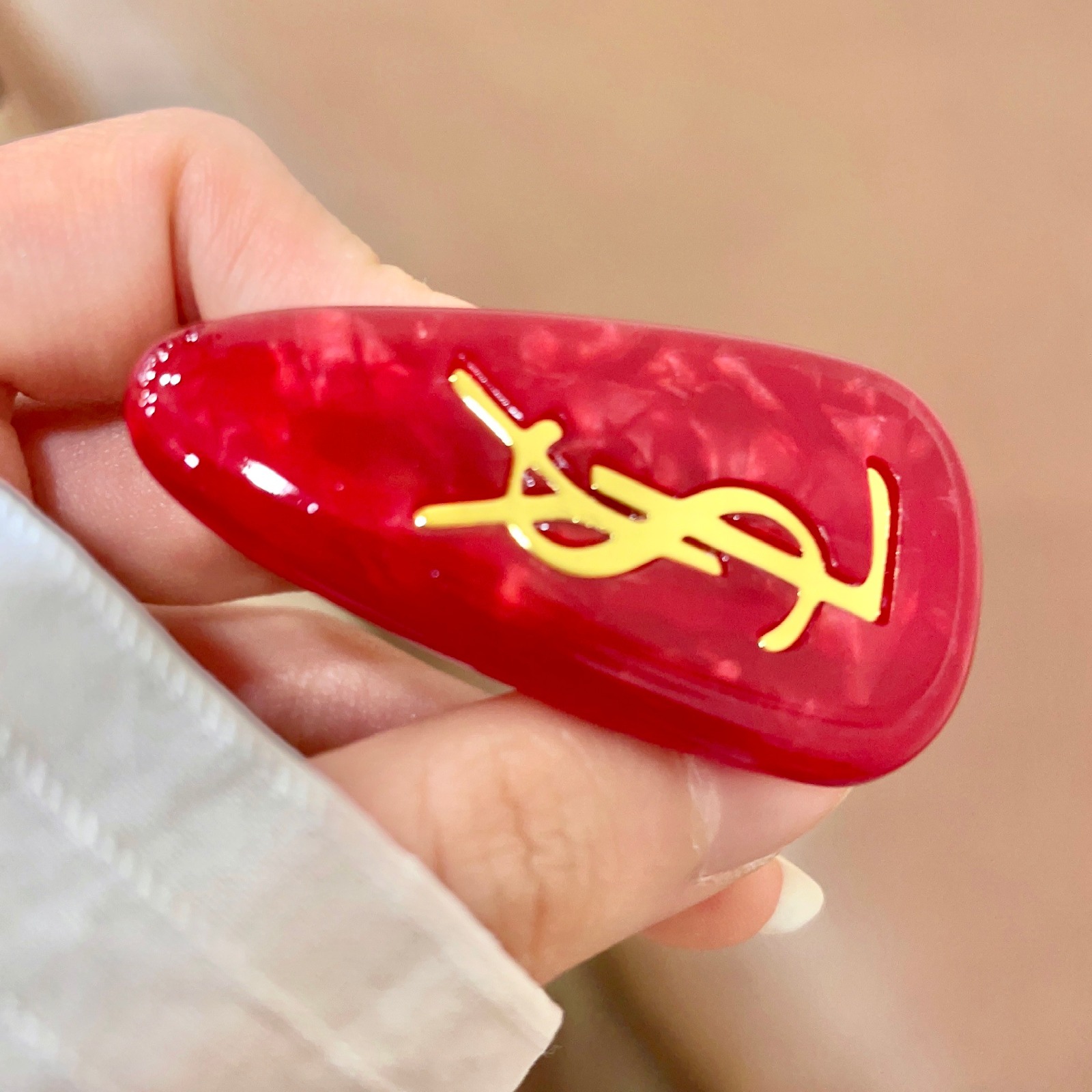 【原單】YSL 聖誕新年幸運紅髮夾 - 禮盒裝