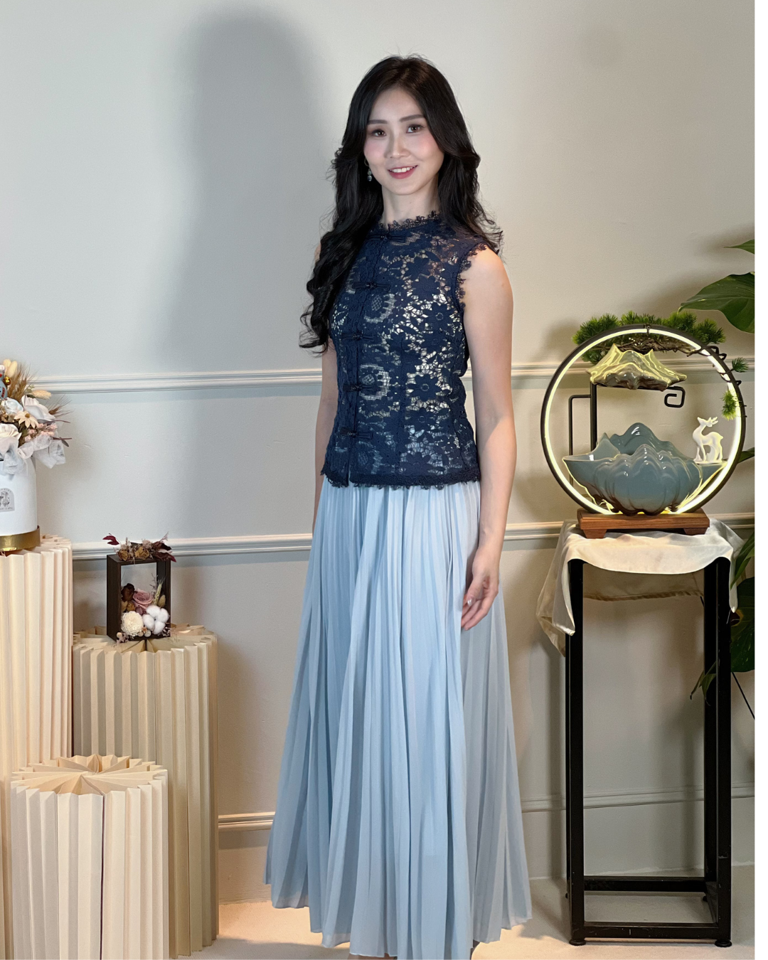 5104 Quintina Pleated A Line Skirt 