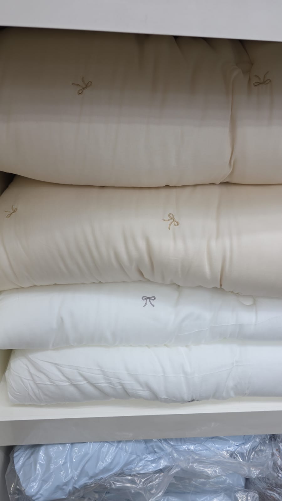 白色蝴蝶結雙人天絲被