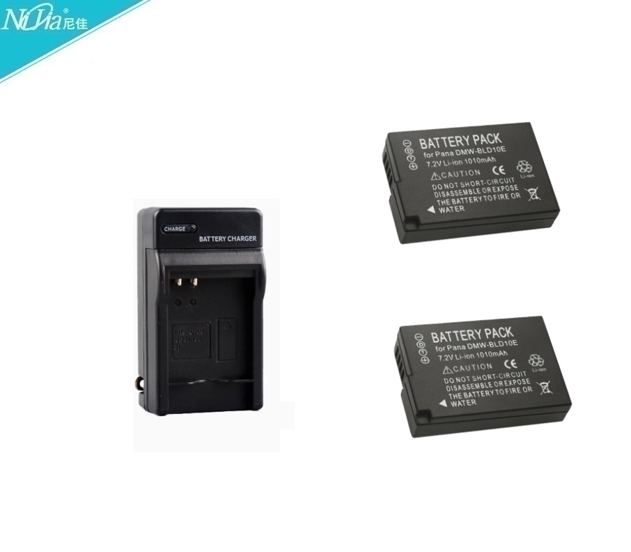 Nijia DMW-BLD10, DMW-BLD10E, DMW-BLD10PP Lithium-Ion Battery Pack With AC Travel Charger For Panasonic Cameras 代用鋰電池 