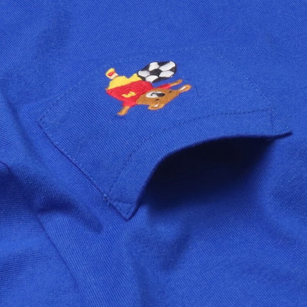 🆕【⭐訂購⭐】🌀 🇯🇵 日本直送 刺繡足球熊 背面印花 口袋短袖T恤［2款選］🌀 [ELDA-0094][260510]