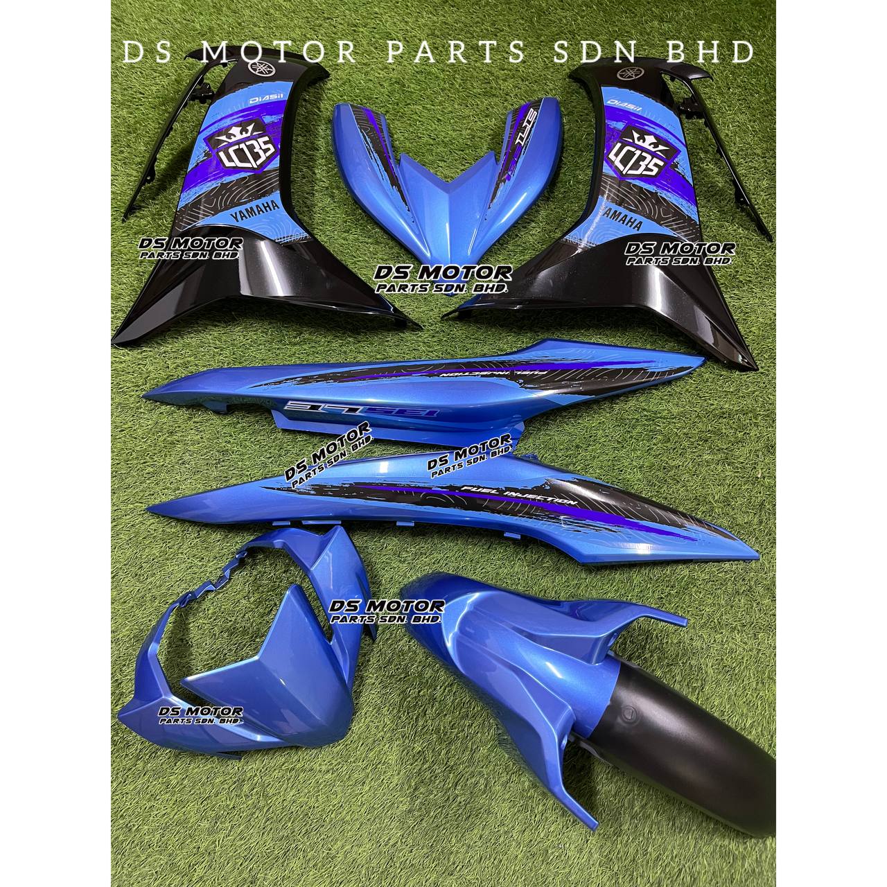 Cover Set LC135 V8 Biru Butterfly 2024 (HLD) / Butterfly Mix Blue Core