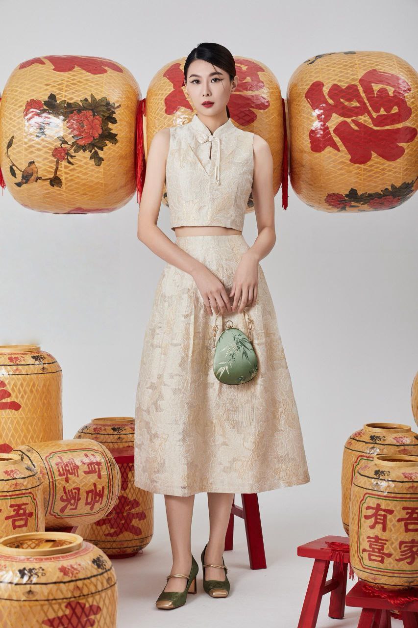 旗袍套装半裙 1393