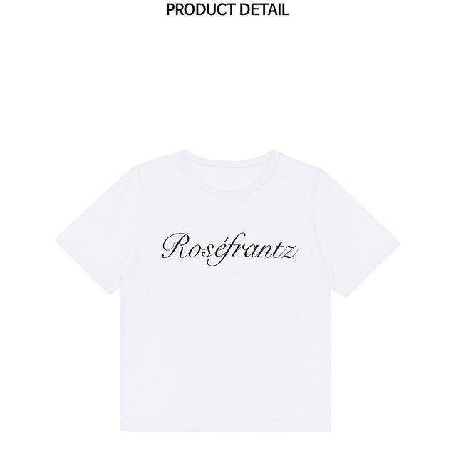 ◆Rose Frantz◆ Rose Lettering Tshirt Pink Rose Frantz Rose Lettering T-shirt [White] | KAZUE