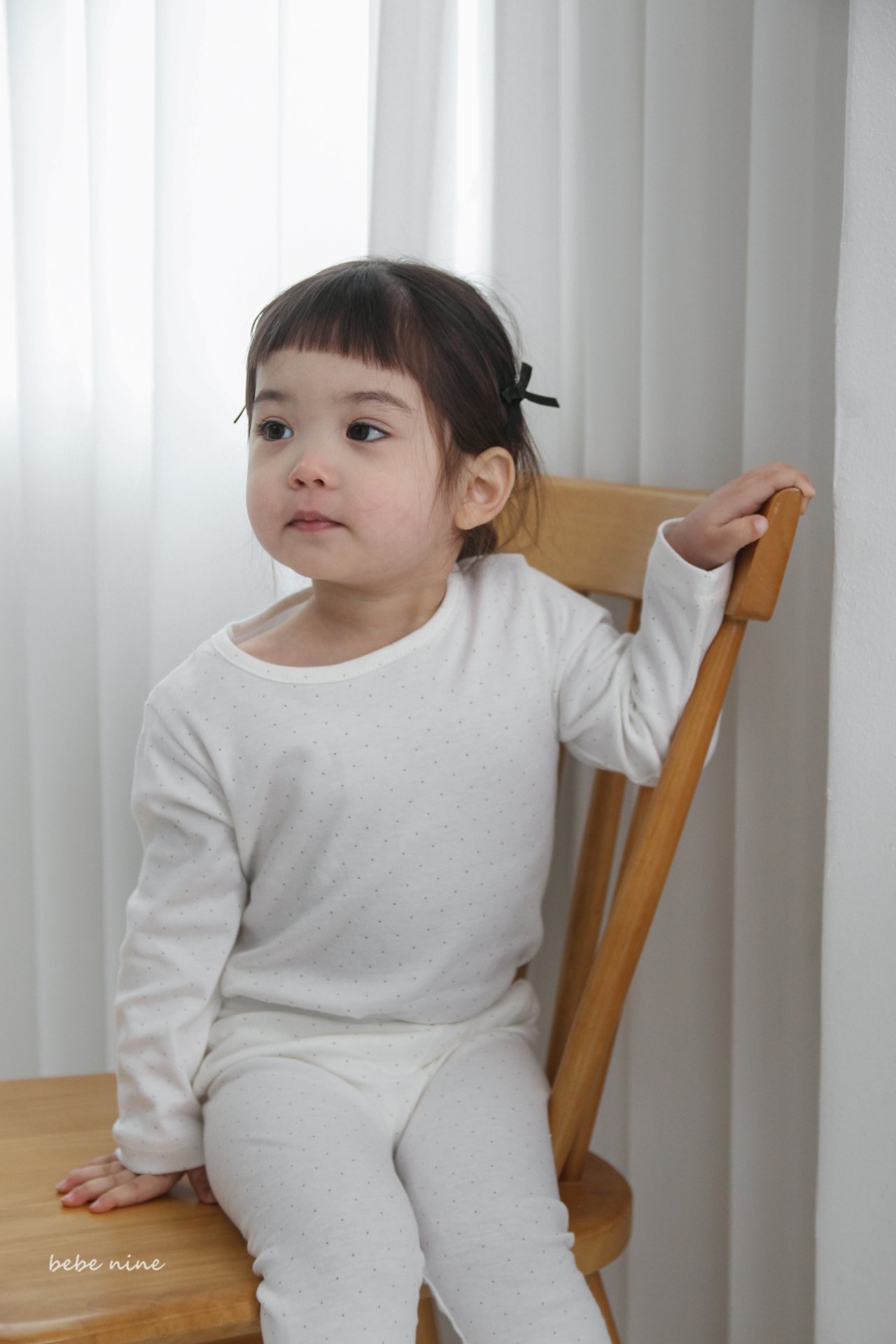 🌸預訂 韓國直送🌸🇰🇷Bebenine兩色簡約波點星月長袖家居服上下套裝