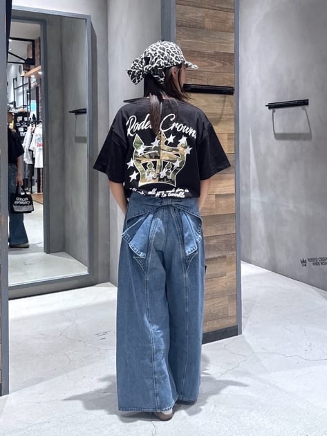 蝴蝶結牛仔褲