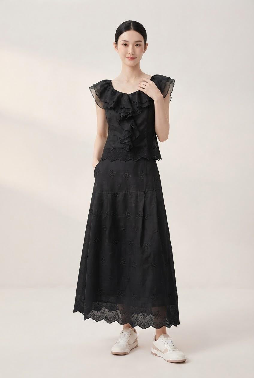 2186BB Ruffle Eyelet Blouse