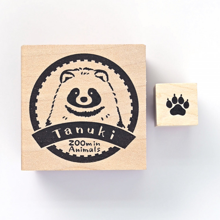 現貨｜ZOOm in Animals 狸貓 日版 木製 印章 套裝 (5427712)