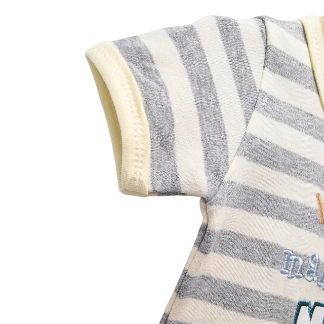 Trendyvalley Organic Cotton Short Sleeve Romper (MY MOM MAKE MY MILK FOR FREE)