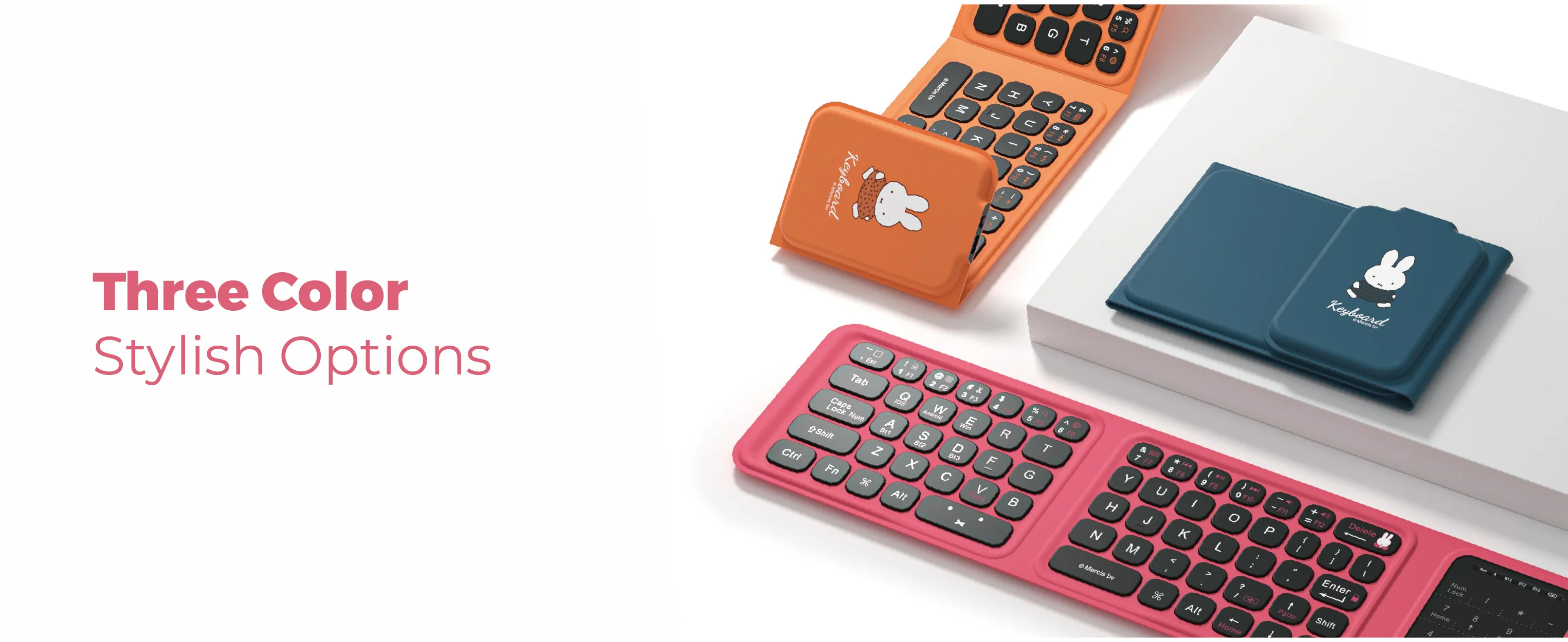 預購 miffy 三折式藍牙鍵盤 （3色選擇）