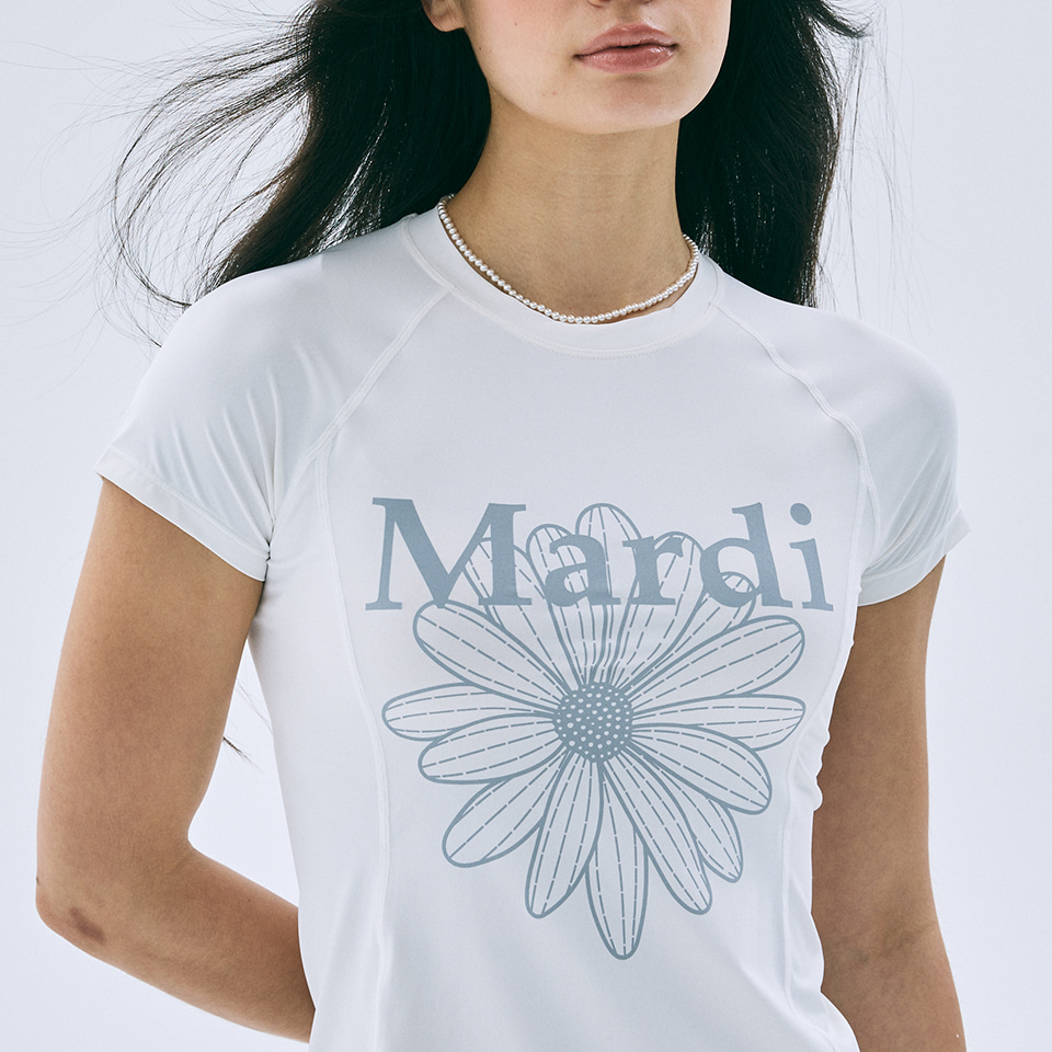 [Mardi Mercredi][ACTIF] AIRLIFT slim fit top flowermardi (6色)