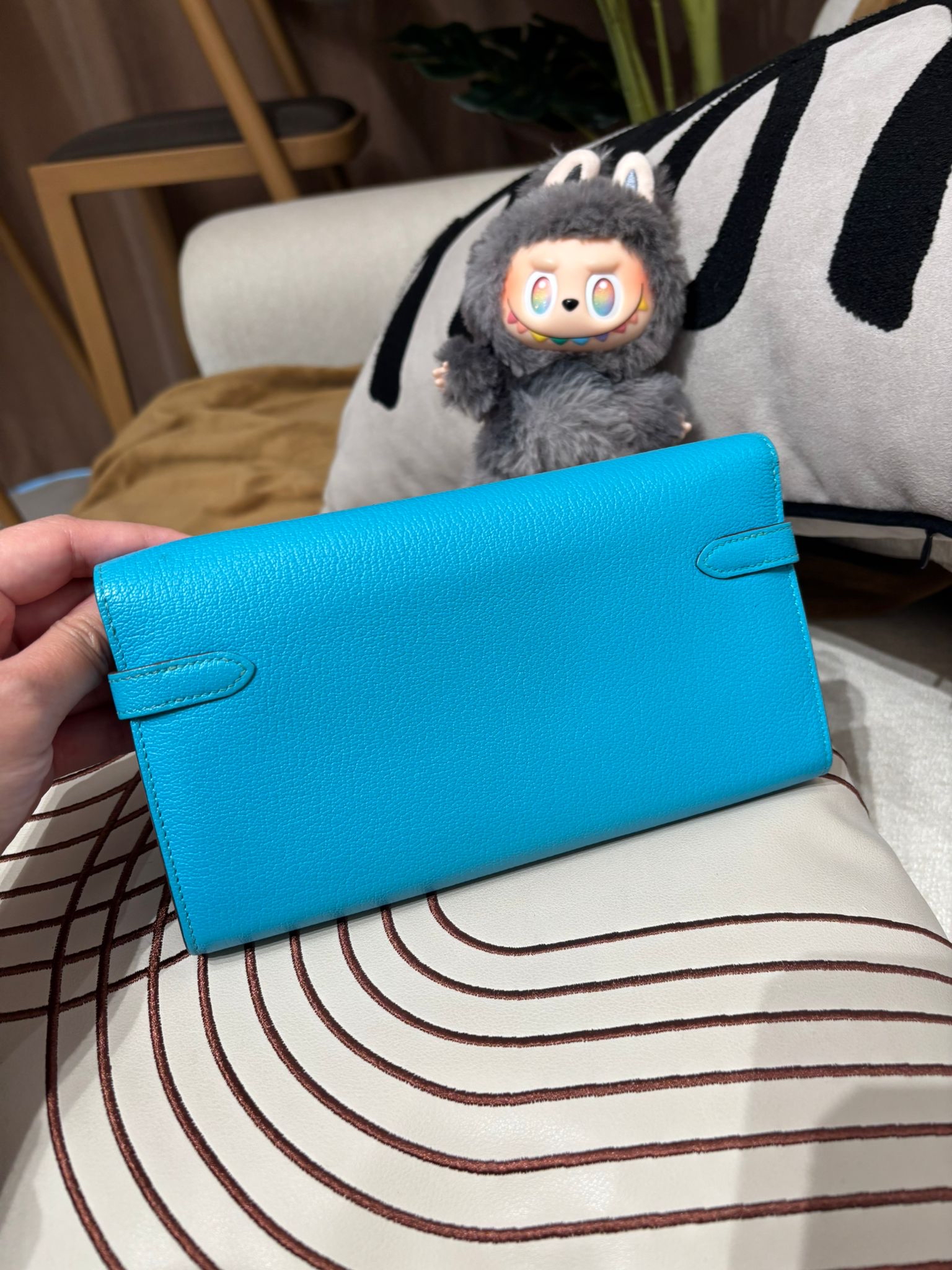 Hermes Kelly Wallet STAMP T 100%Authentic, 98%New
