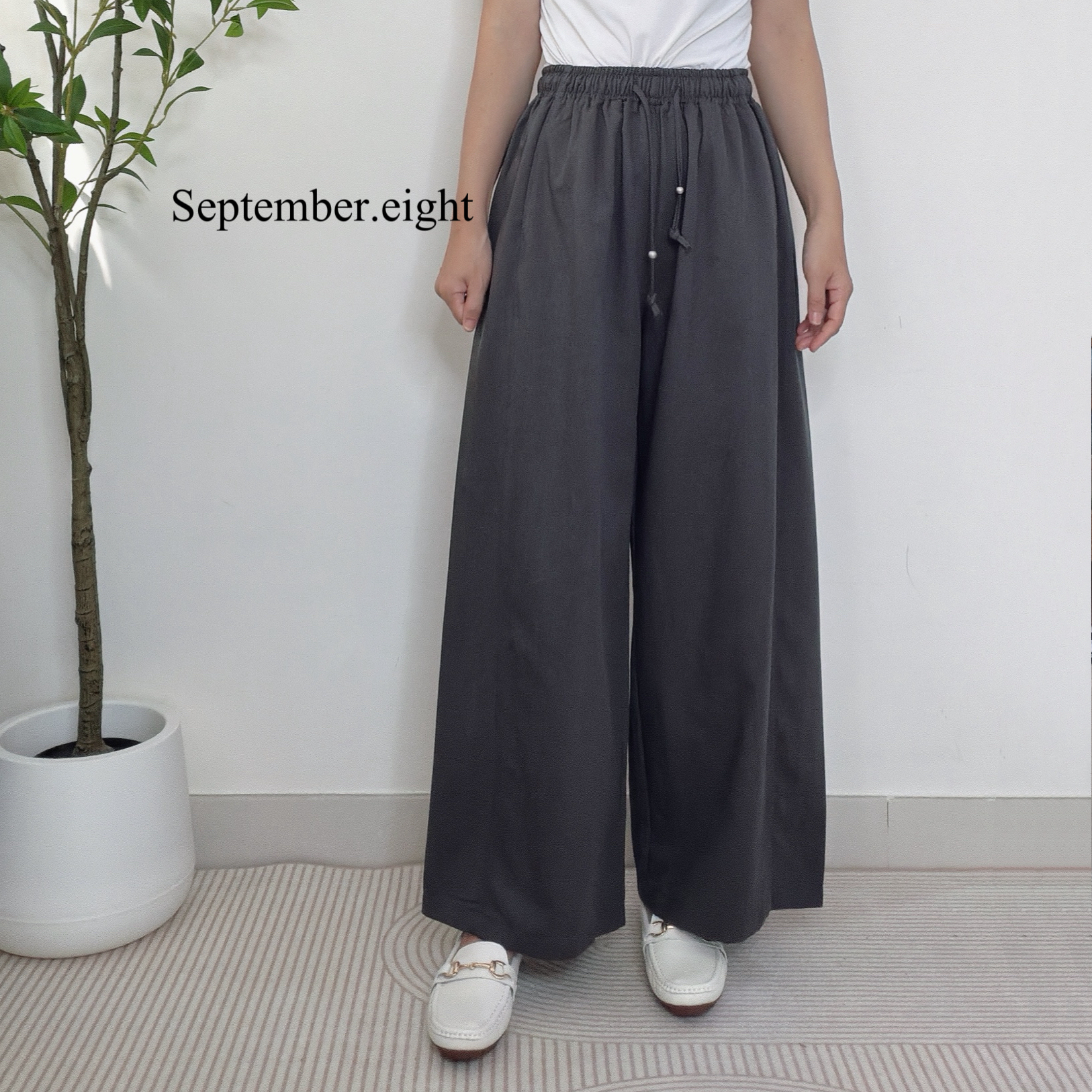 高質直身址布闊褲