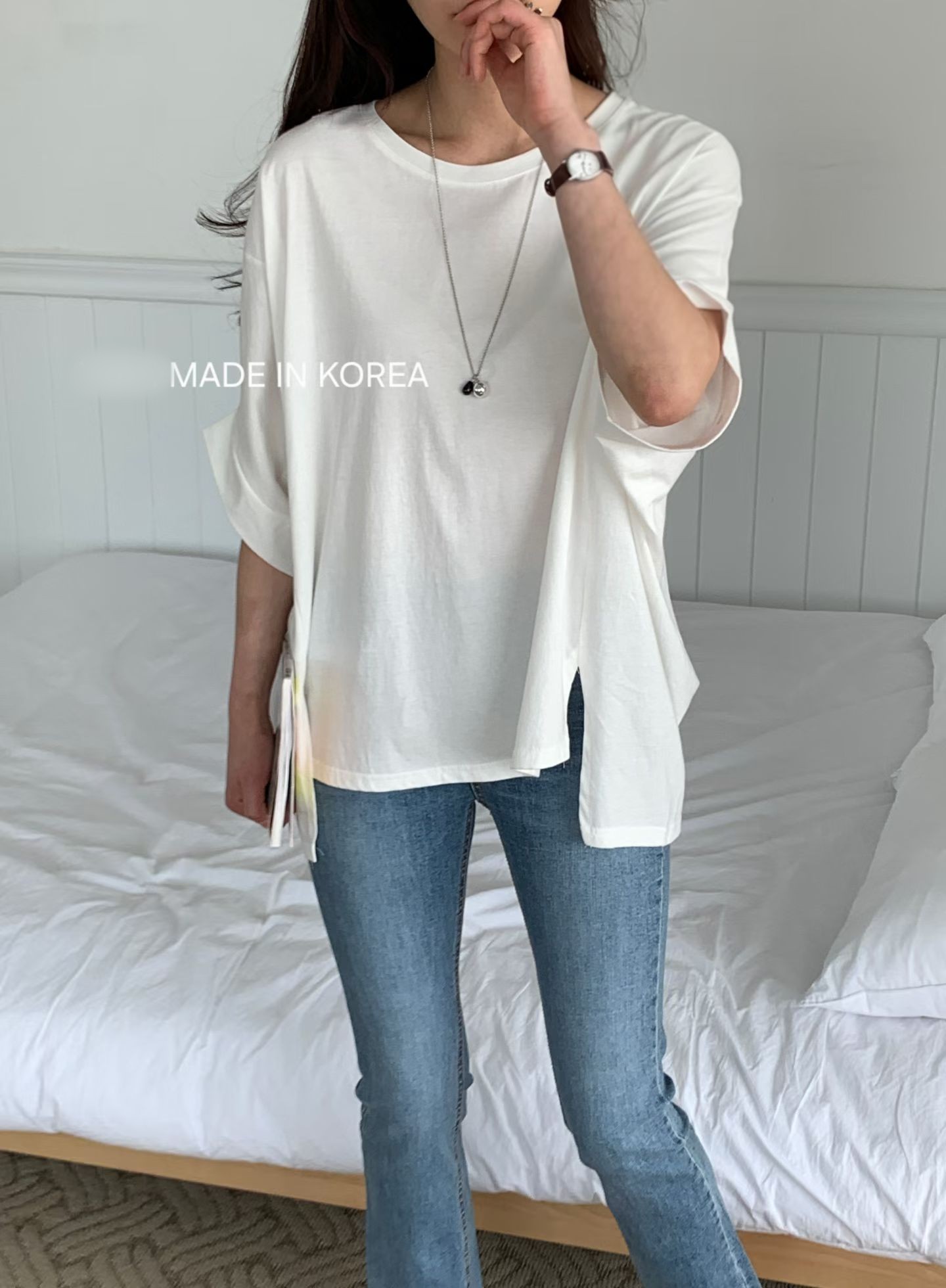 G6257 韓國🇰🇷鬆身淨色top