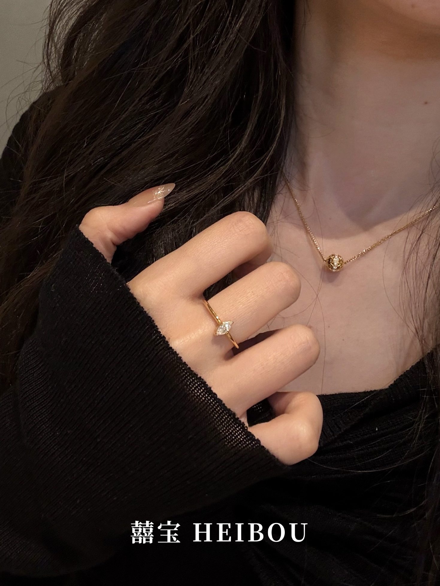 【6D镶嵌】点钻橄榄戒指