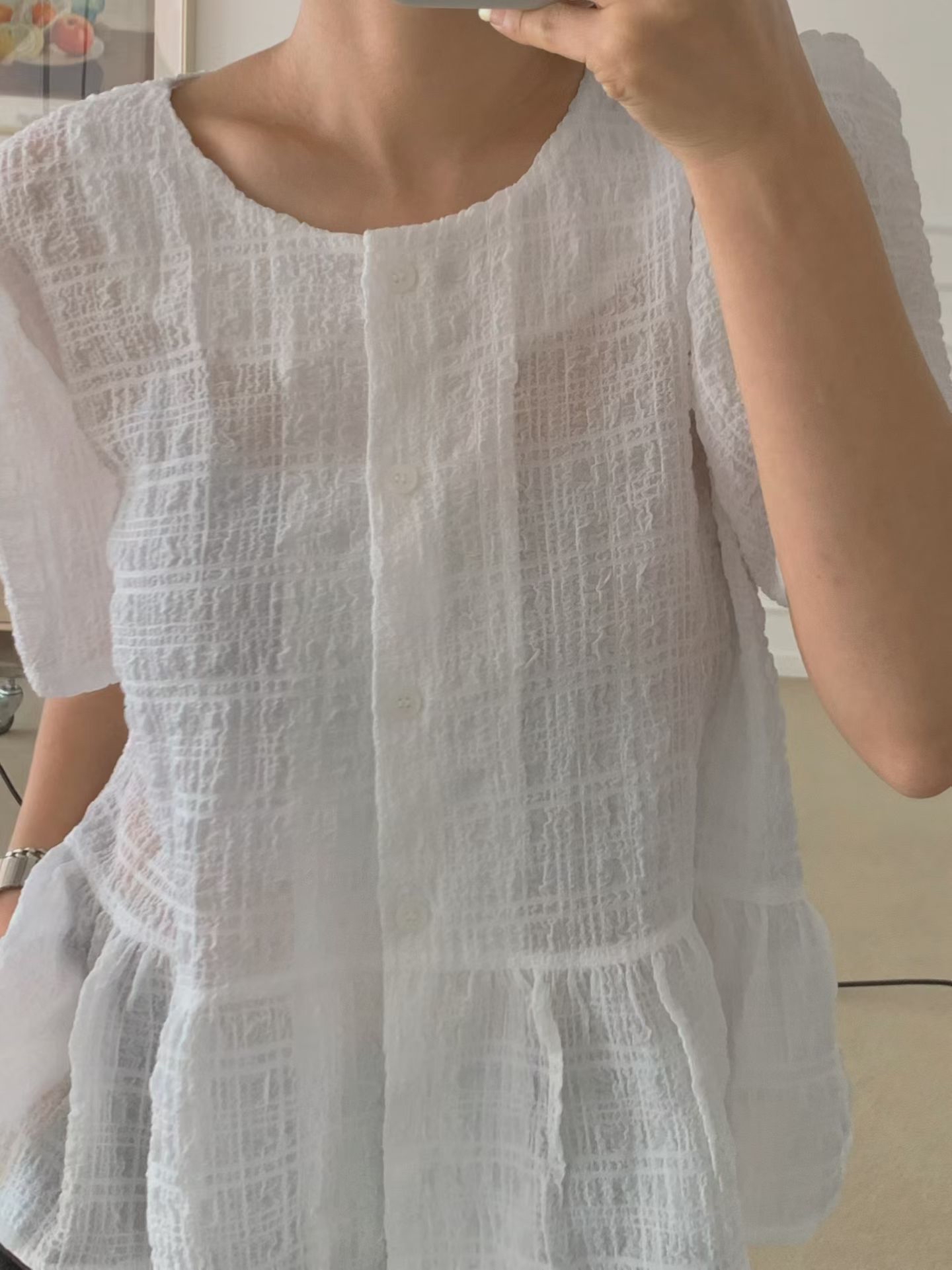 免燙料 ruffle 腳Top