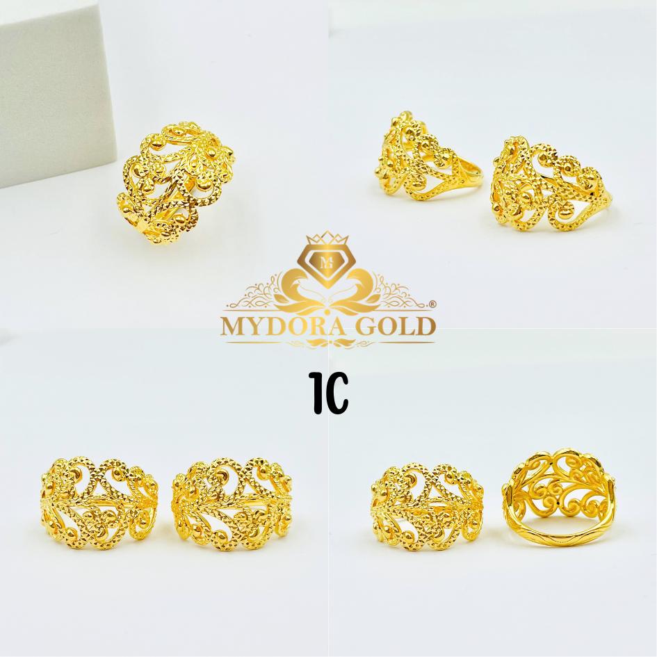 MYDORA Cincin Tiara Jawa Pahat Klasik (5G) l EMAS 916/22K