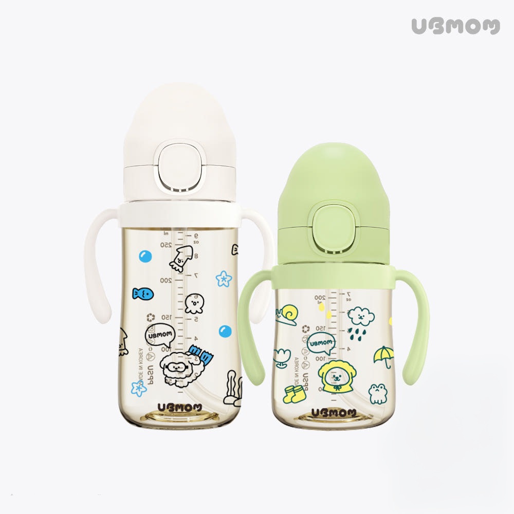 UBMOM PPSU特別版吸管杯 (仲夏探險-200ml) -標配彈蓋帶重力球及直飲管