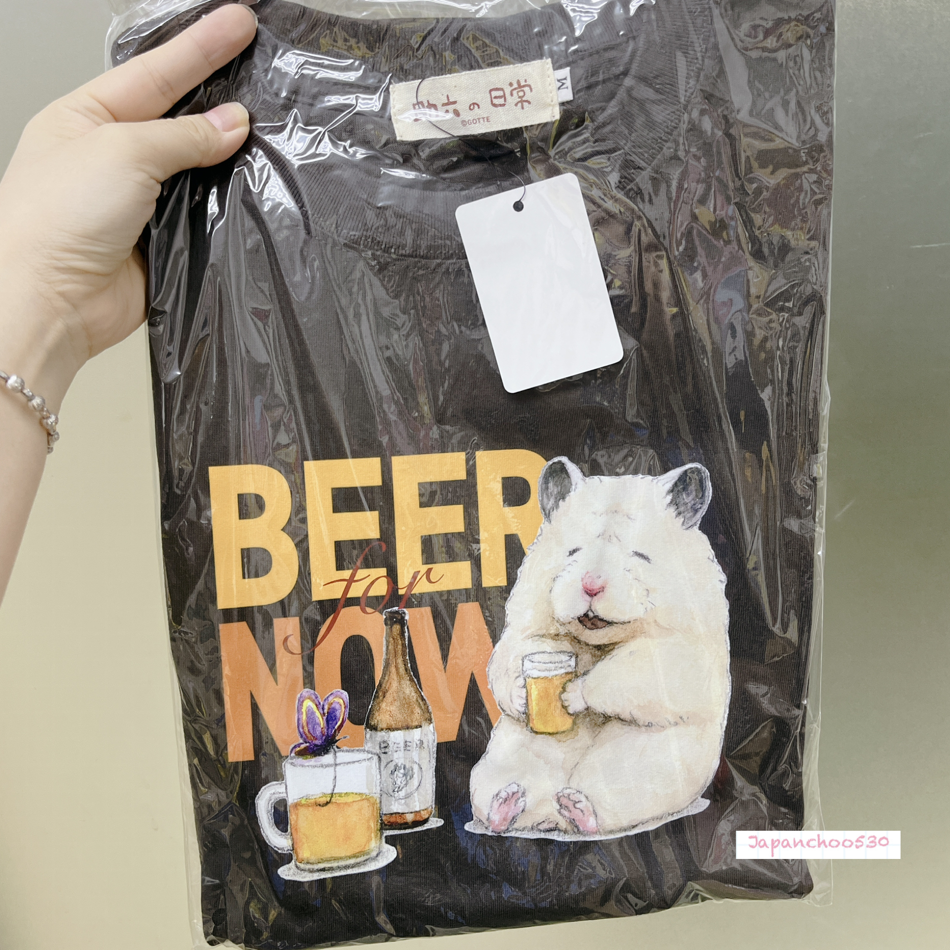 日本現貨/預訂📍日本助六之日常飲啤酒圖案短袖Tee