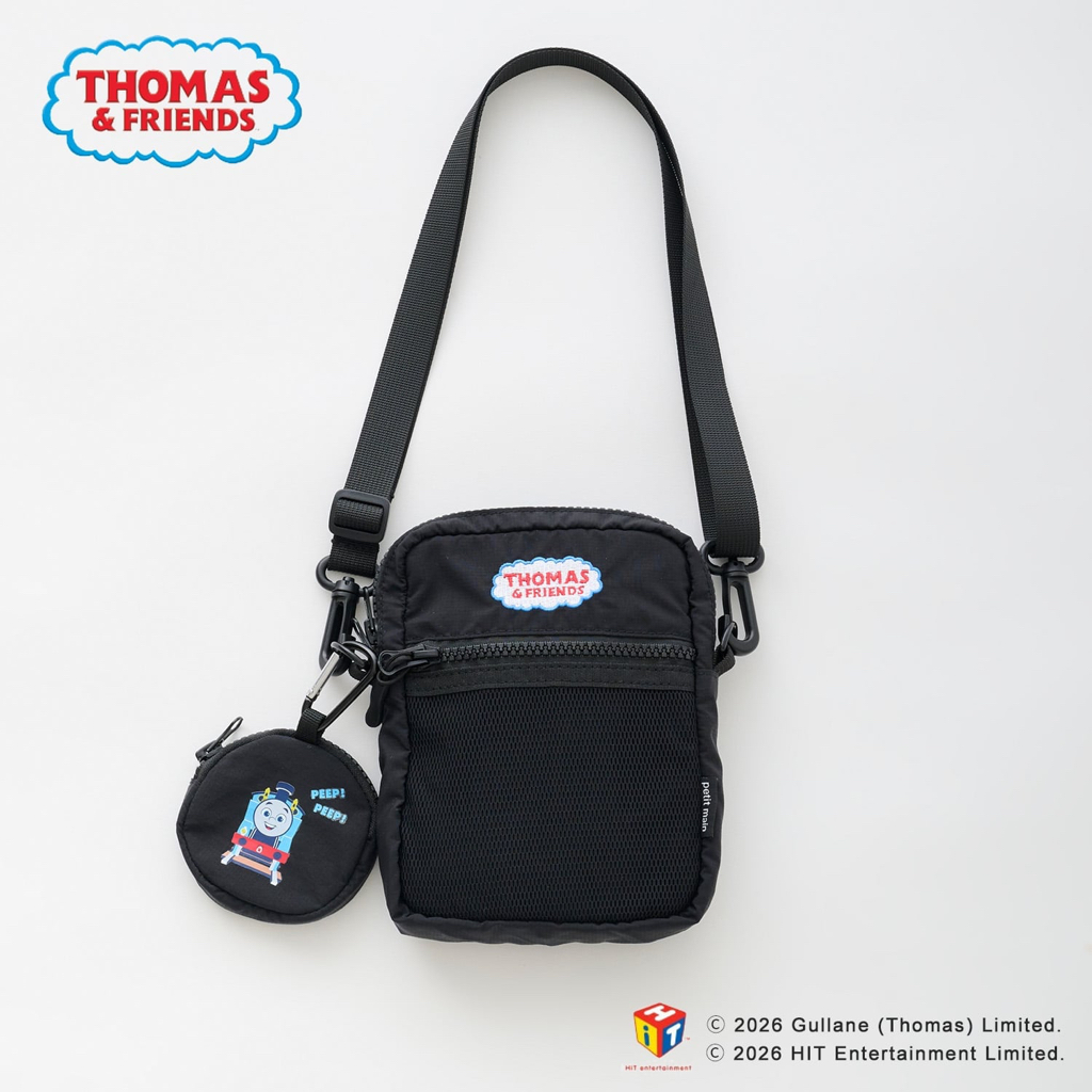 🇯🇵預訂 日本直送🇯🇵Petit Main x Thomas湯瑪士小火車系列兩色標誌刺繡單肩包