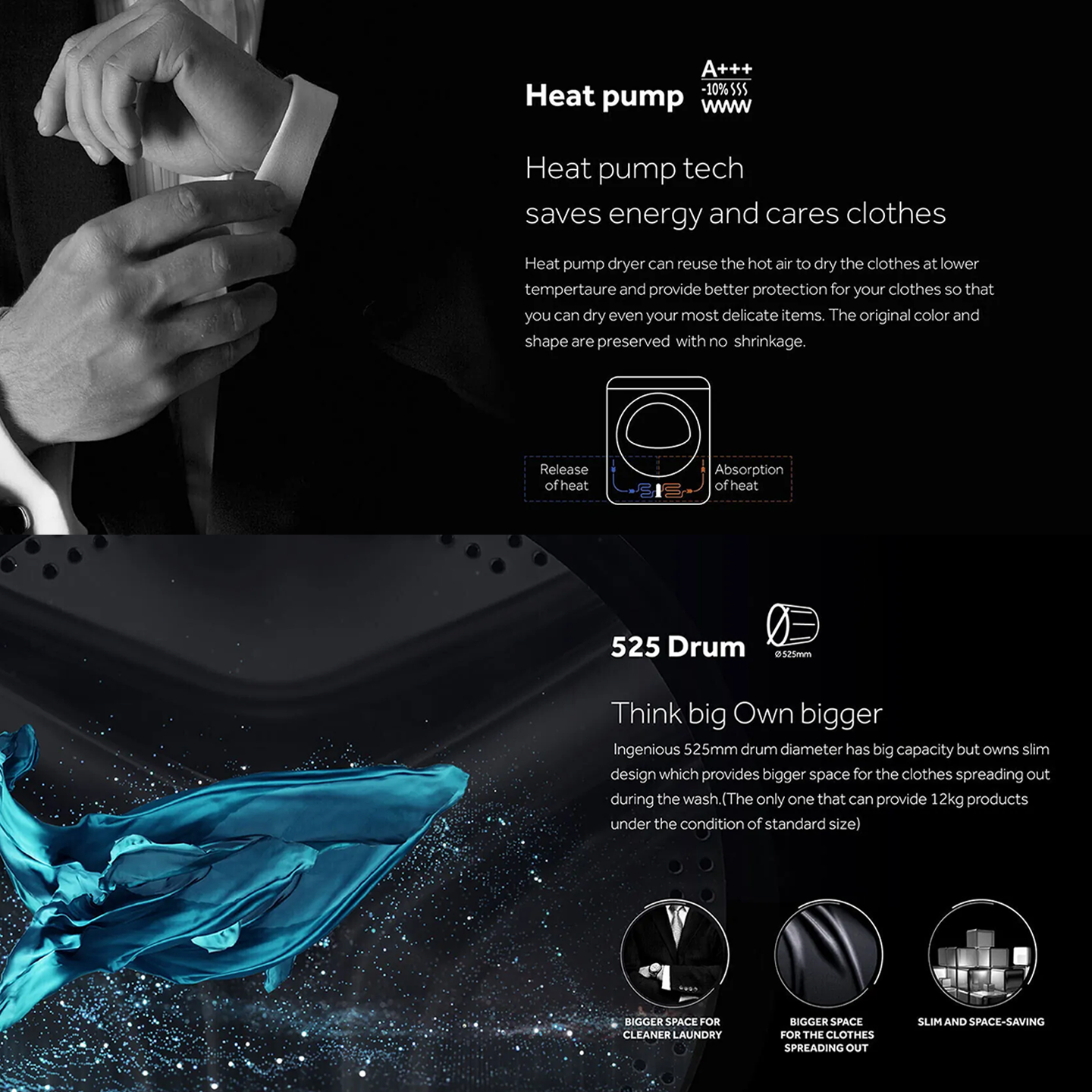 Haier 12kg Heat Pump Dryer (HD120-AR959S8)