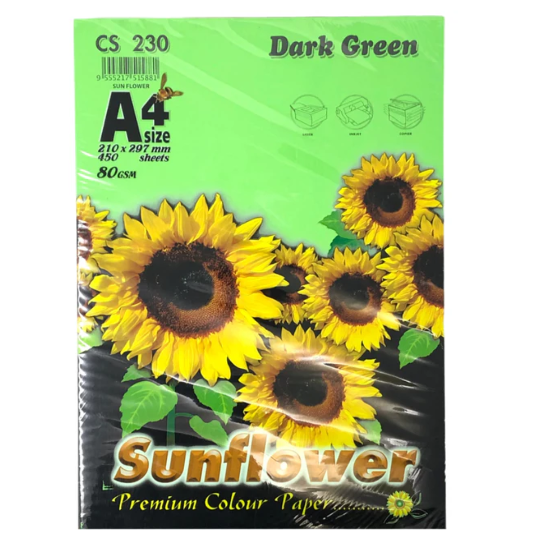 Sun Flower Color Paper A4 80gsm 400's