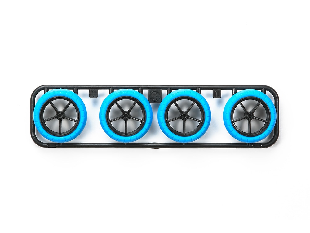 Hard Arched Tires (Blue) & Carbon Reinforced Large Dia. Narrow Wheels