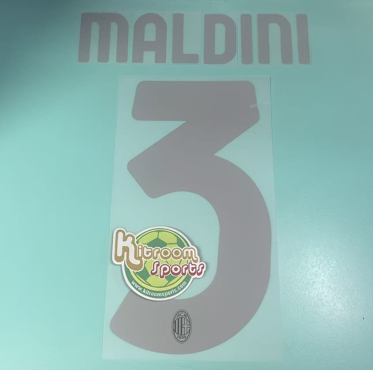 2023-24 Milan x Pleasures kit Black Nameset #3 MALDINI