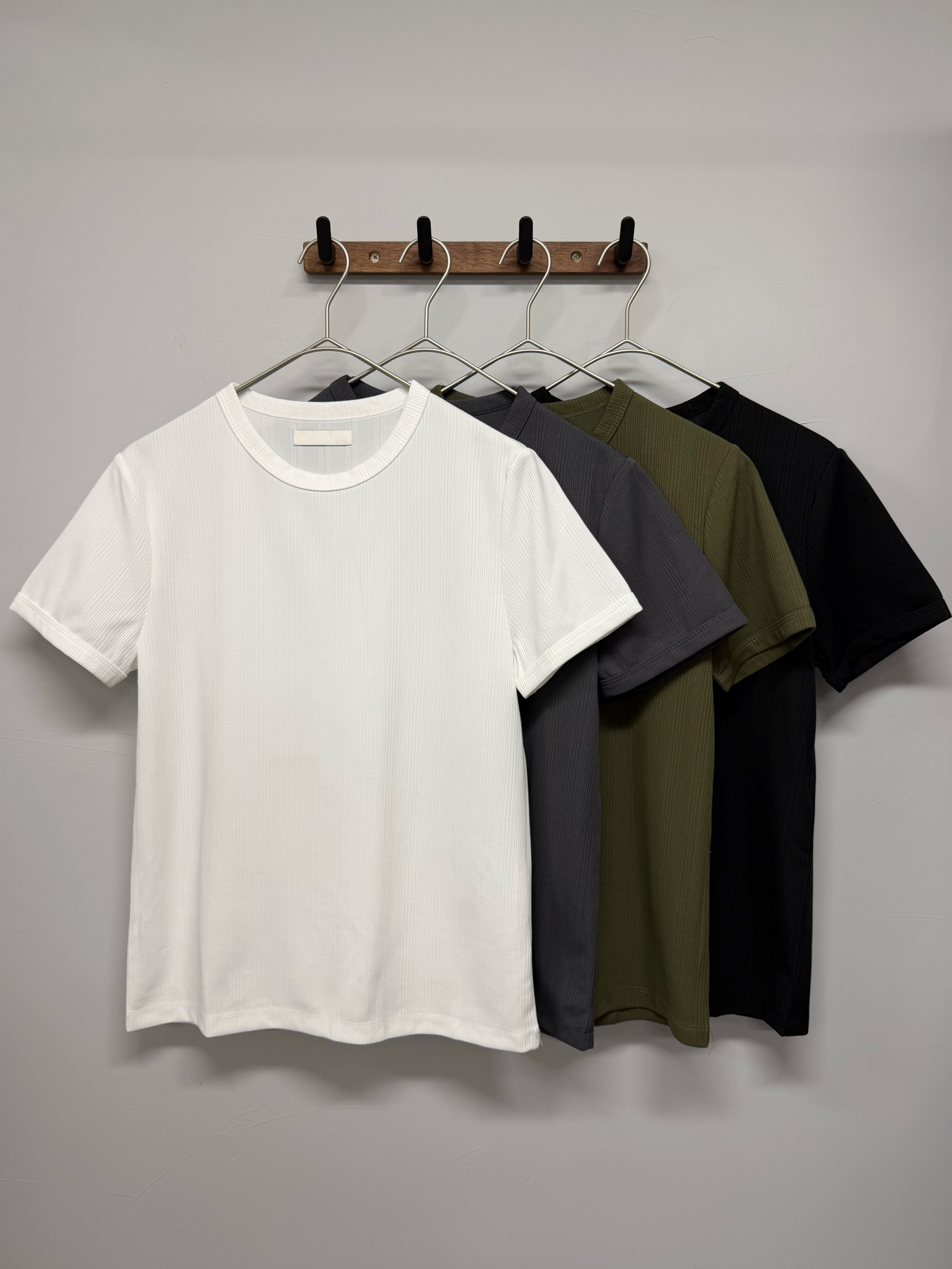 Hidden stripe basic tee #top152