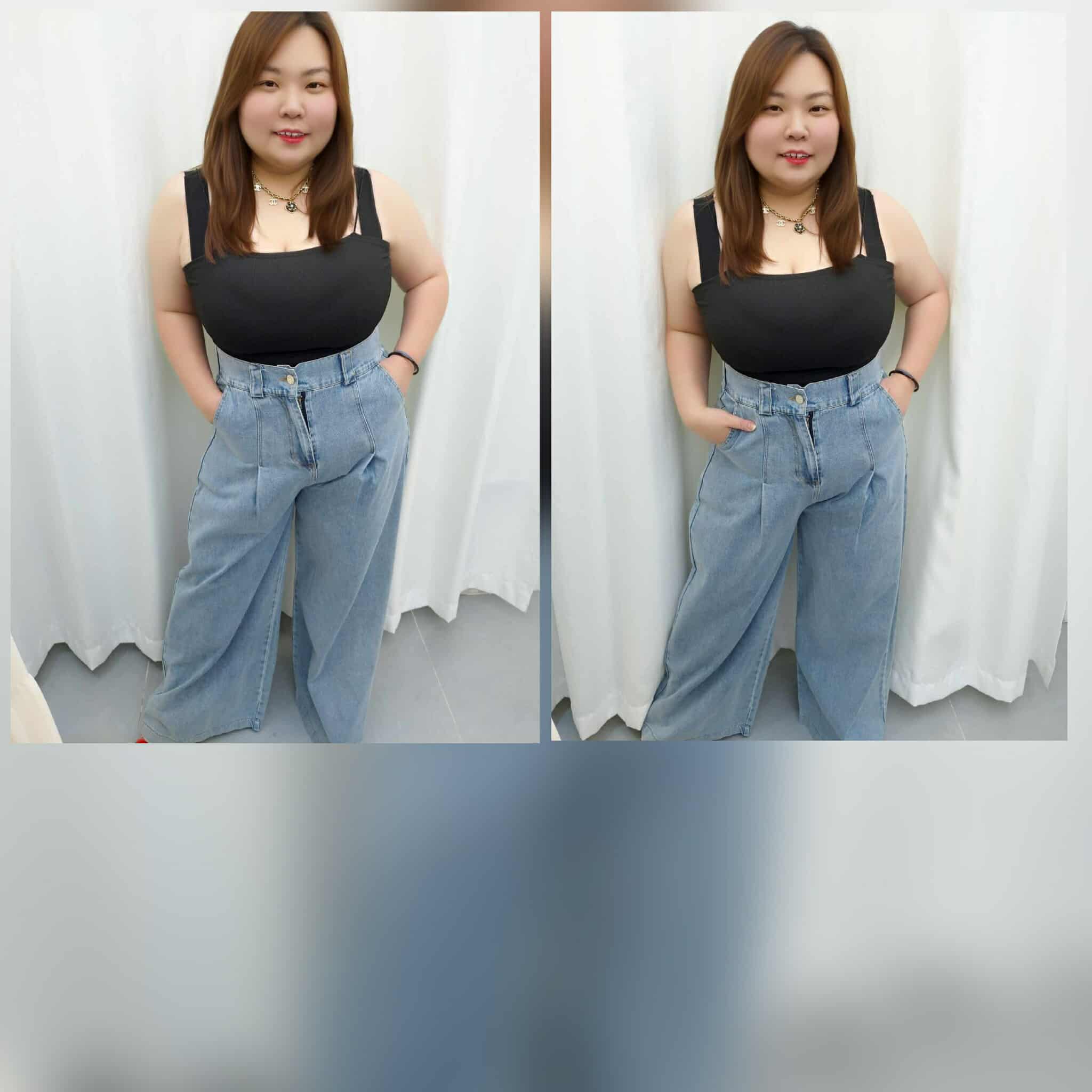 TW#1638 宽松版直筒牛仔长裤