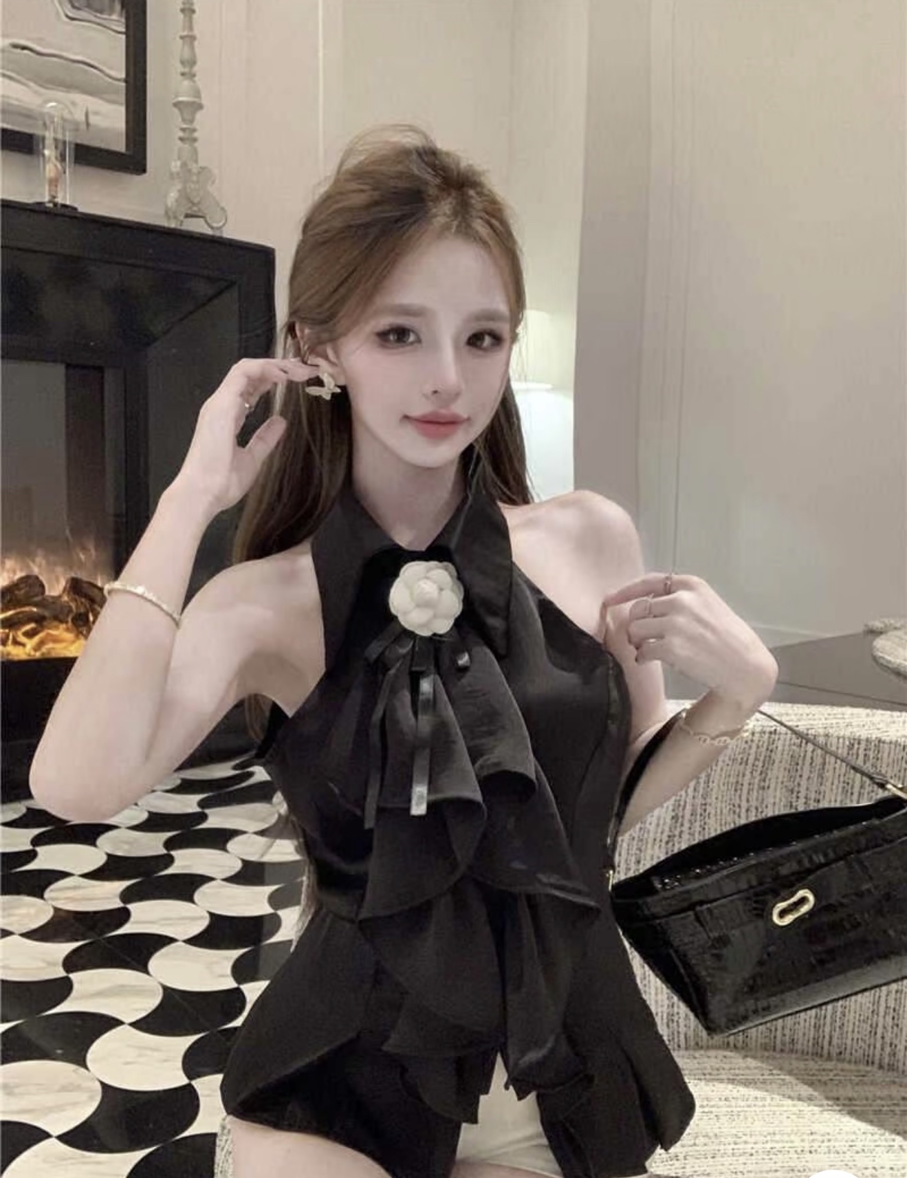 TP400法式荷边上衣