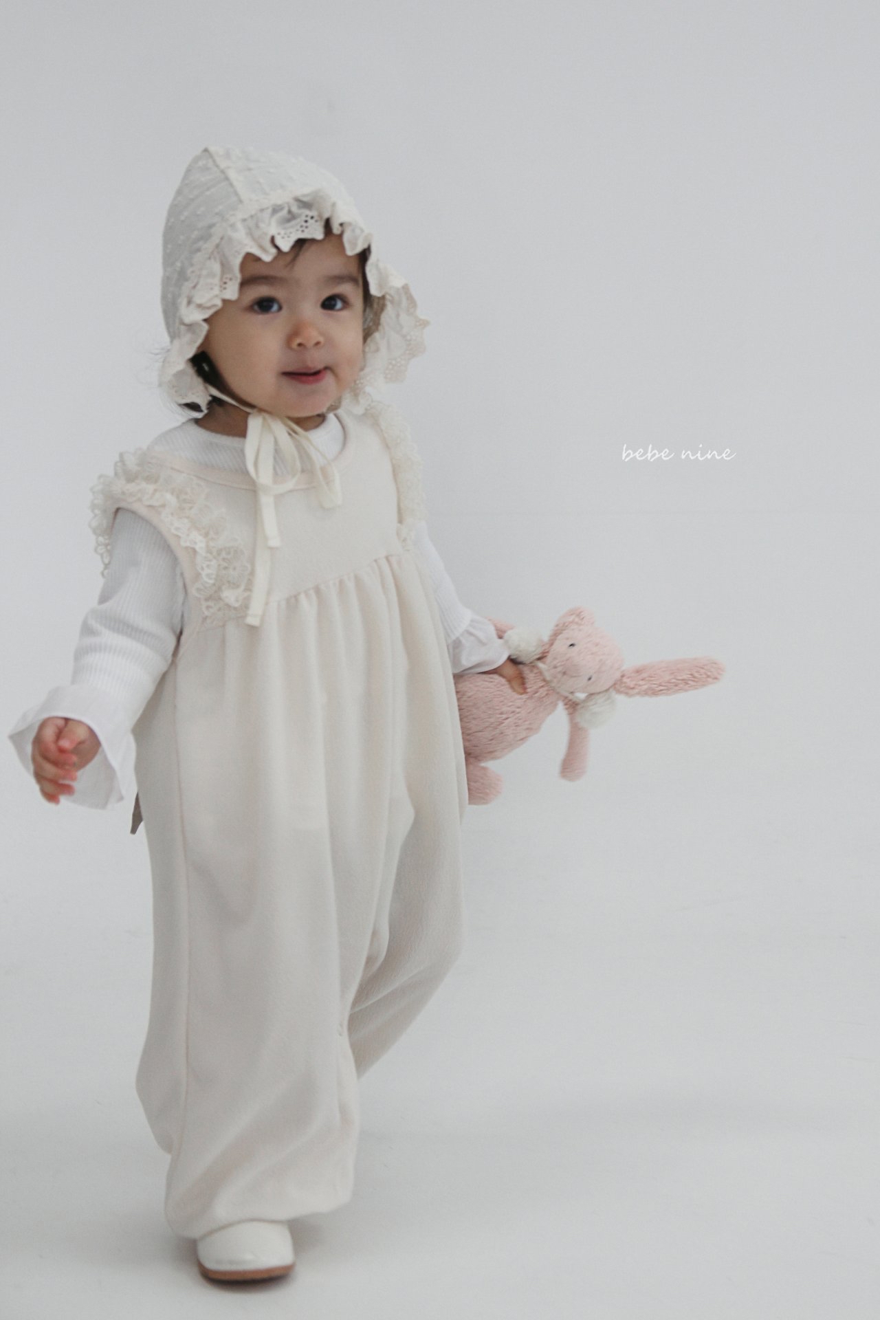 🌸預訂 韓國直送🌸🇰🇷Bebenine兩色蕾絲花邊後背蝴蝶結綁帶背心連身褲