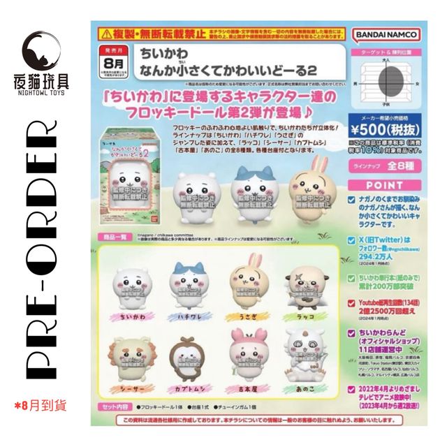 預訂日版CHIIKAWAちいかわなんか小さくてかわいいどーる2 食玩