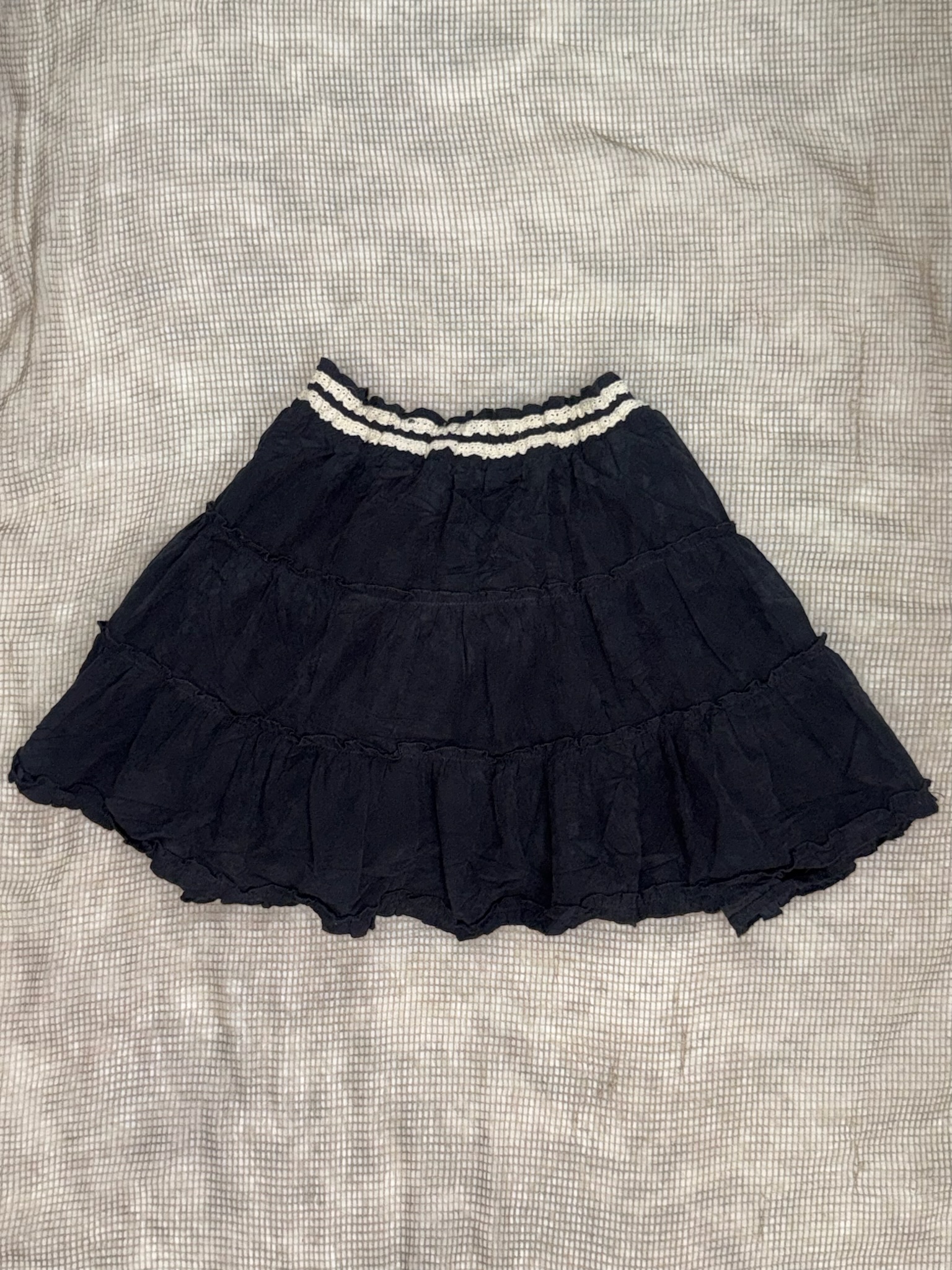 Vintage Black Tiered Cake Skirt