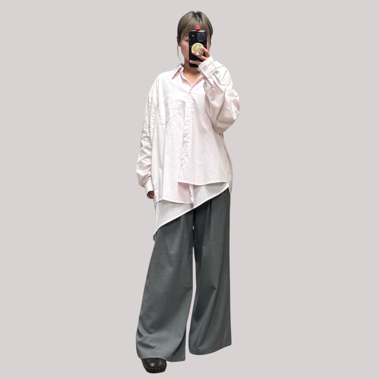 221044 麻料闊長恤