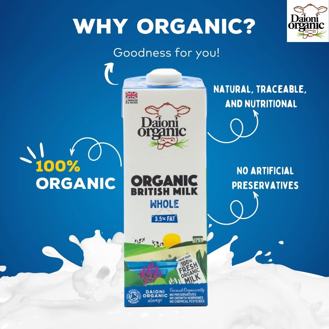♻️荷蘭 有機半脫脂牛奶 Holland Daioni Organic Semi Skimmed Milk 
