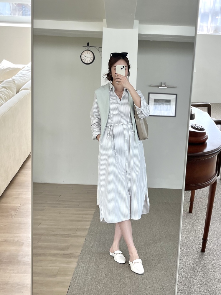 The Striped Shirt Dress