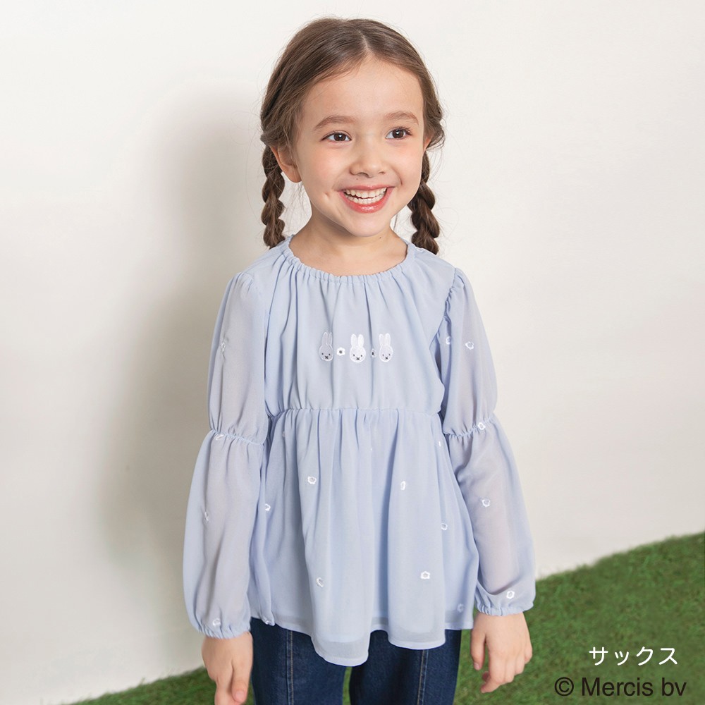 🆕【⭐訂購⭐】🌀 #Miffy 背後緞帶 刺繡雪紡上衣［2款選］🌀 [ELBA-0121][260315]