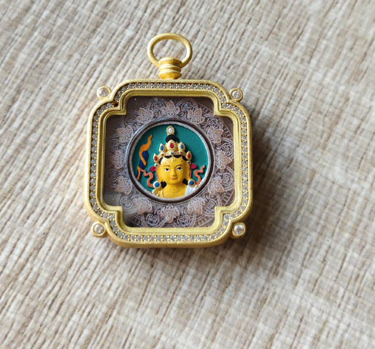 西藏扎基寺  西藏扎基寺文殊菩薩佛牌（已開光）